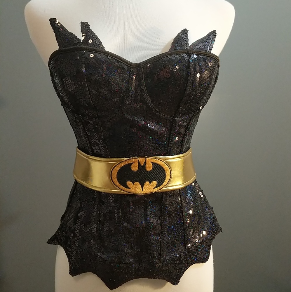 Batgirl sequin corset costume